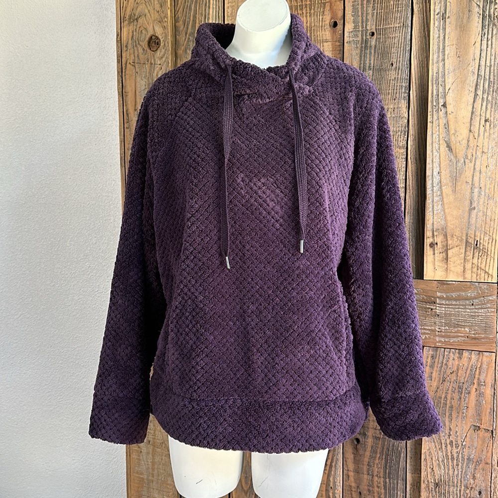 NEW Purple Faux Fur Sweater Pull Over
